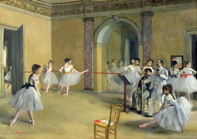 The Dance Foyer at the Opera on the Rue Le Peletier by Edgar Degas